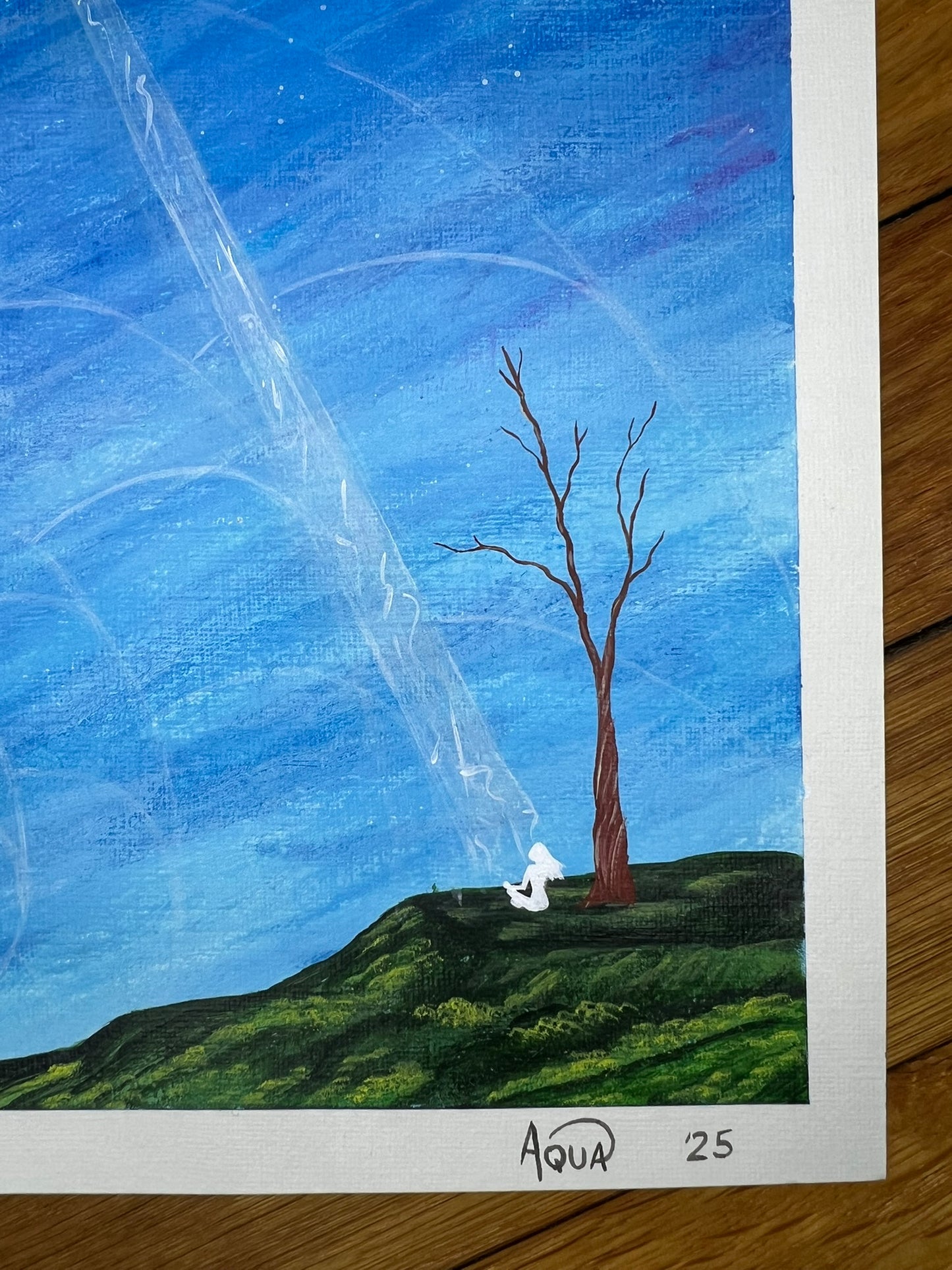 Spiritual painting symbolizing soul wisdom, divine light, and universal energy