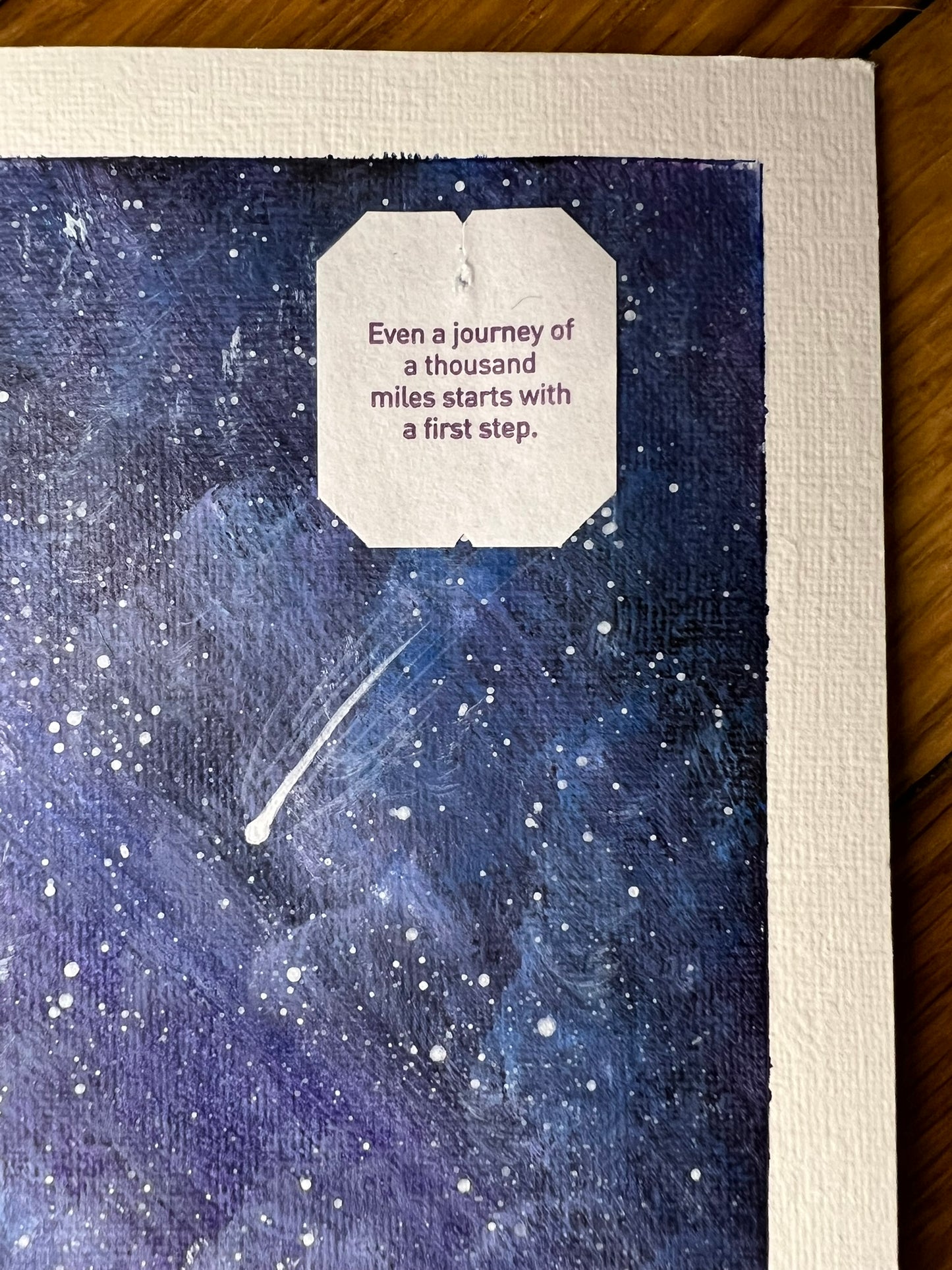 The First Step by Aqua Elizabeth – cosmic art with deep space hues and light-filled energy