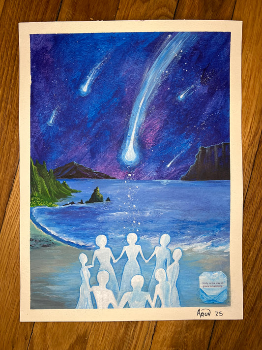 Spiritual unity art of sacred energy of the collective awakening