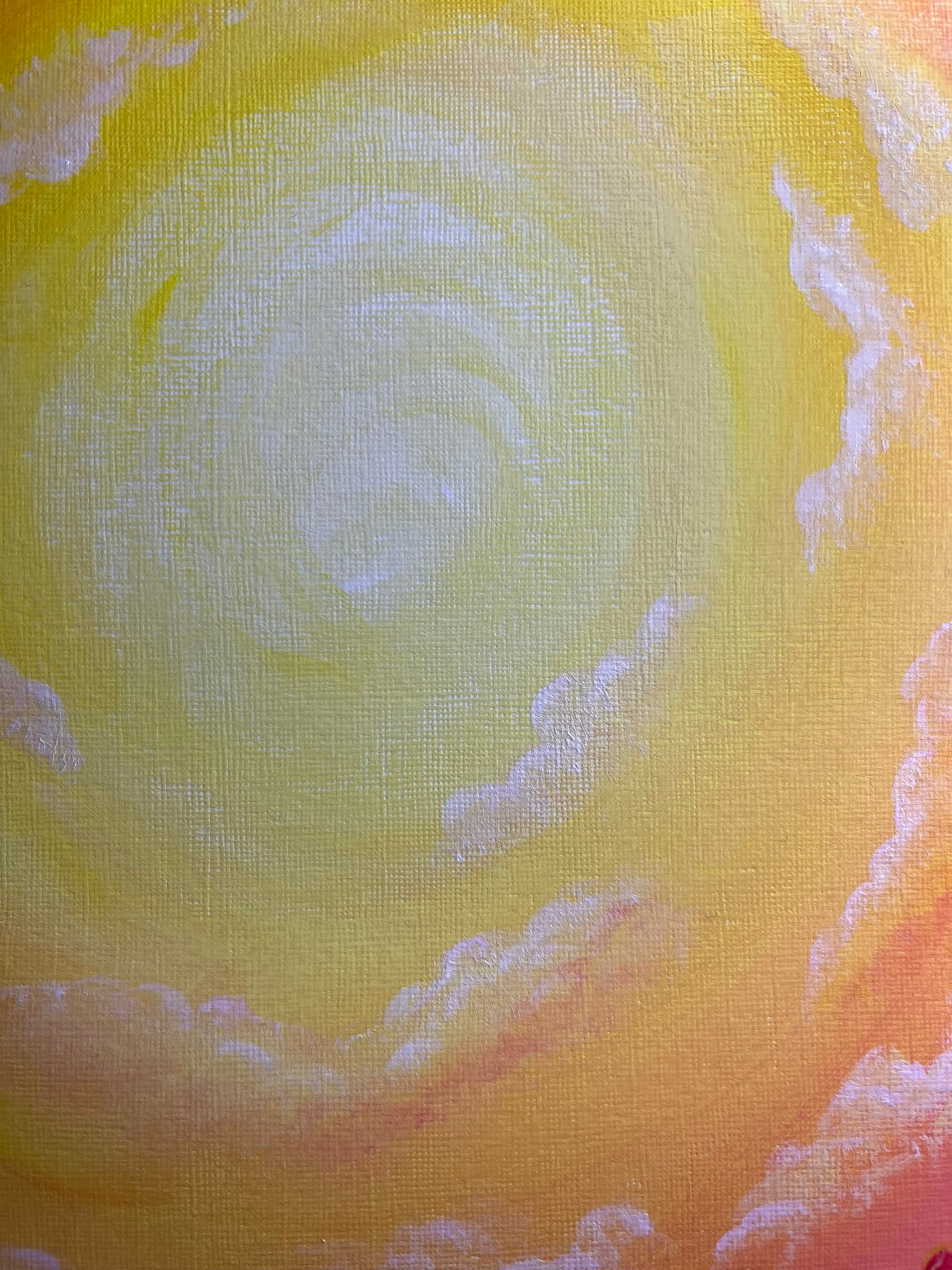 original 9x12 acrylic painting inspired by the divine truth that love is endless