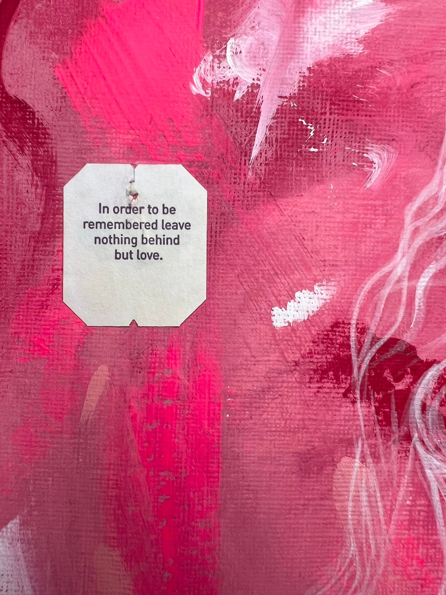 Spiritual decor of the divine feminine, love energy in hues of red, pink and white.